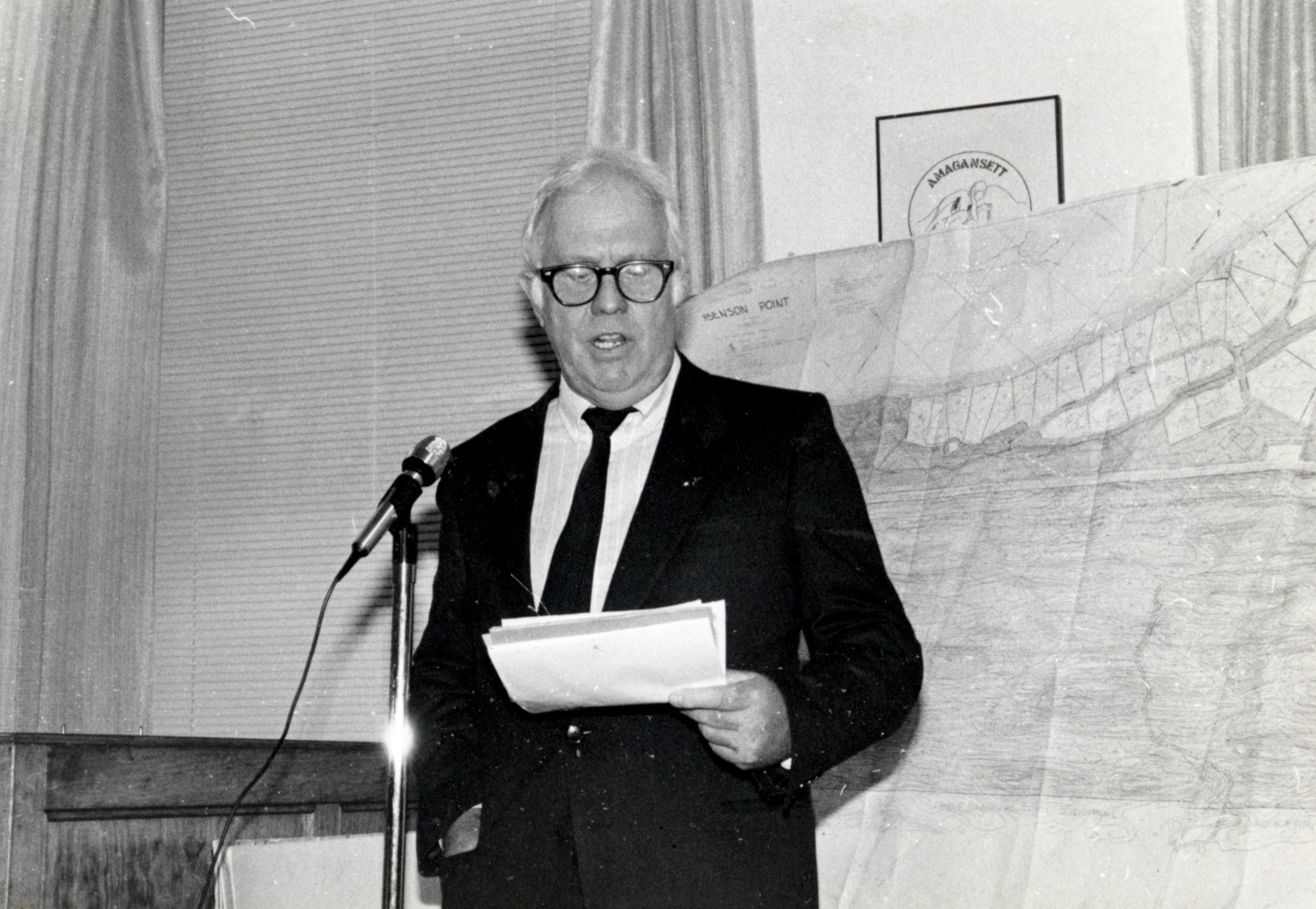 Richard T. Johnson at an East Hampton Town Planning Board Meeting about